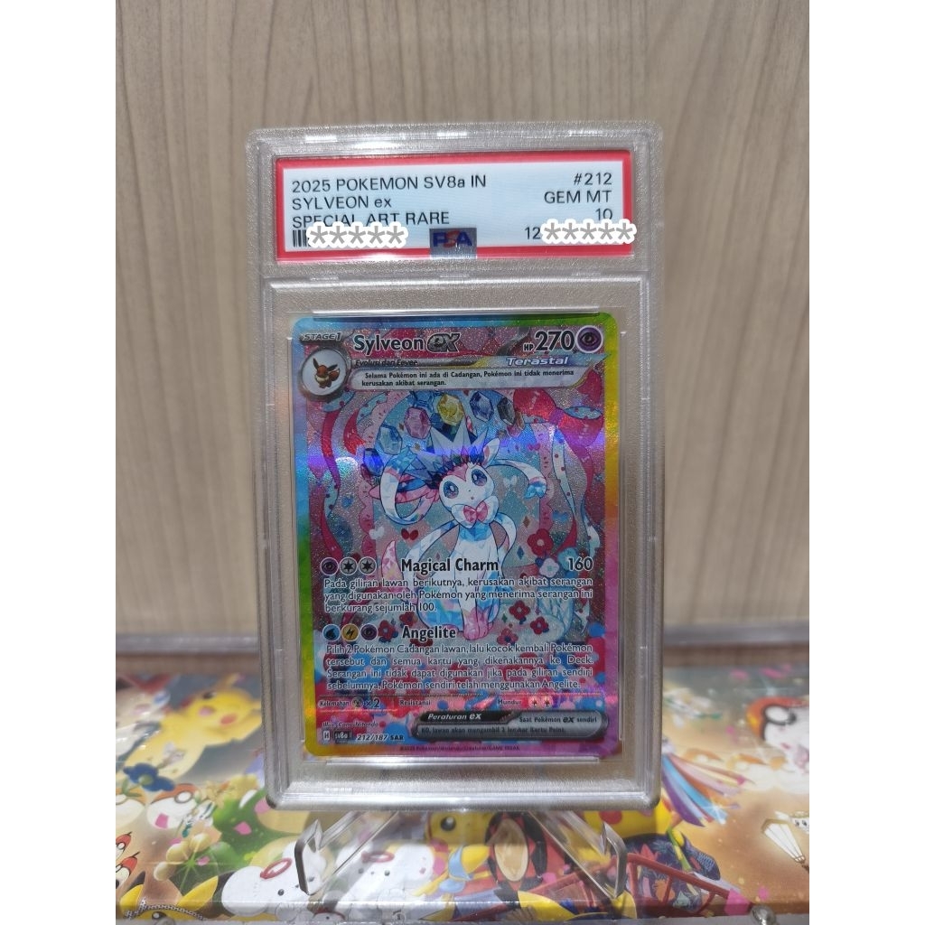 PSA 10 SYLVEON EX TERASTAL FESTIVAL SAR #212 ( 212/187 ) INDONESIA