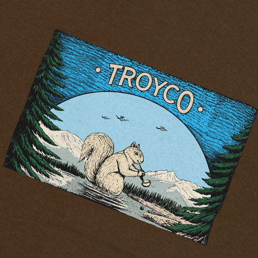 Troy Company Tshirt Toffee Squirrel - Kaos Pria Lengan Pendek Coklat Toffee MTD 2954