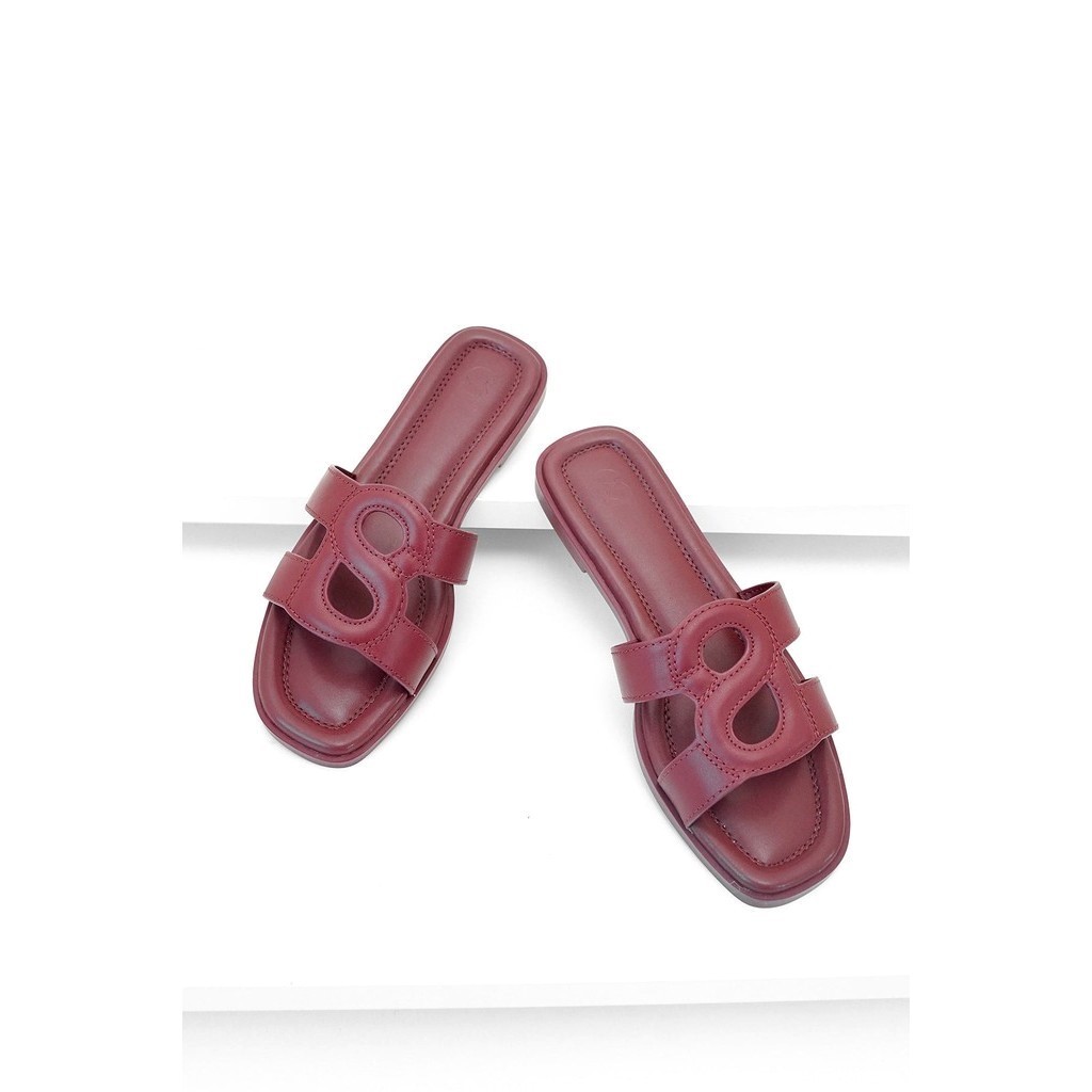 Like New Buttonscarves Sandal Kefi Maroon Ukuran 41 - Sandal branded - Pl Preloved Buttonscarves