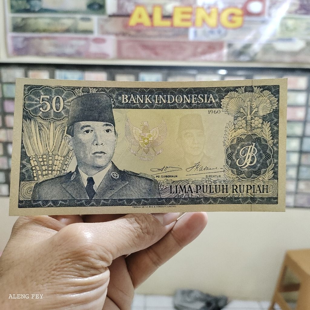 uang kunon 50 Rupiah sukarno 1960