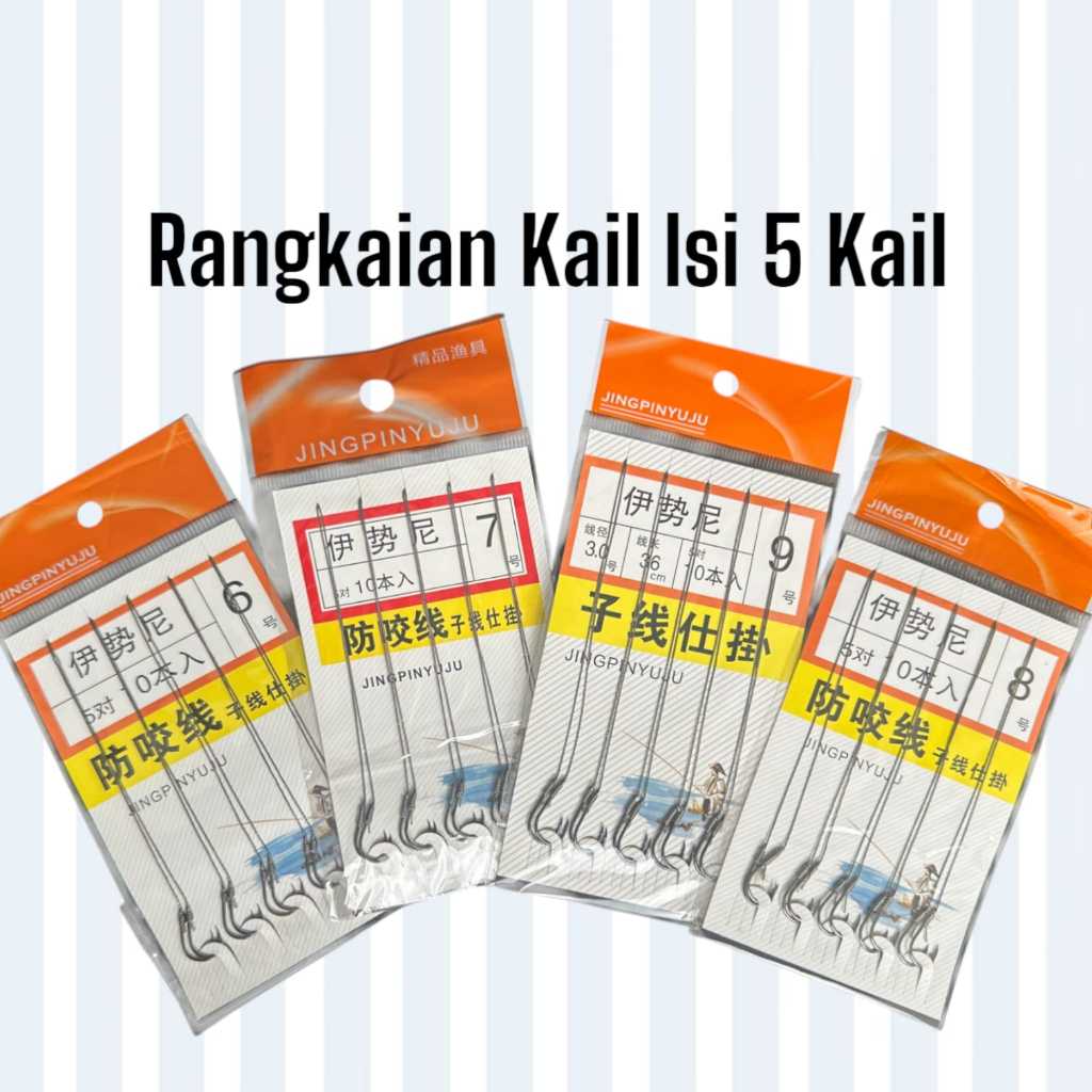 Rangkaian Pancing Benang PE Rangkaian Bawal Dasaran Nilon