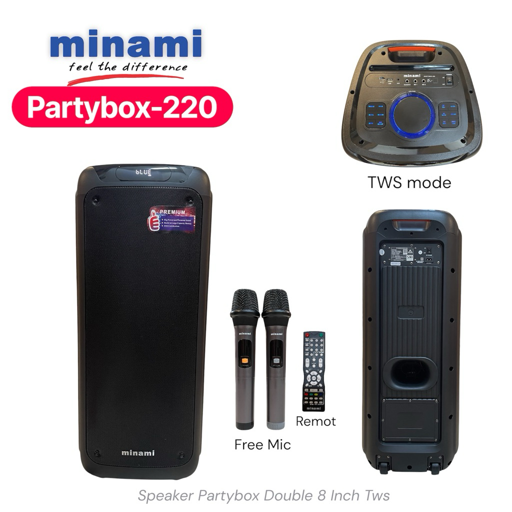 speaker partybox-220 Minami 2x8” Speaker portable