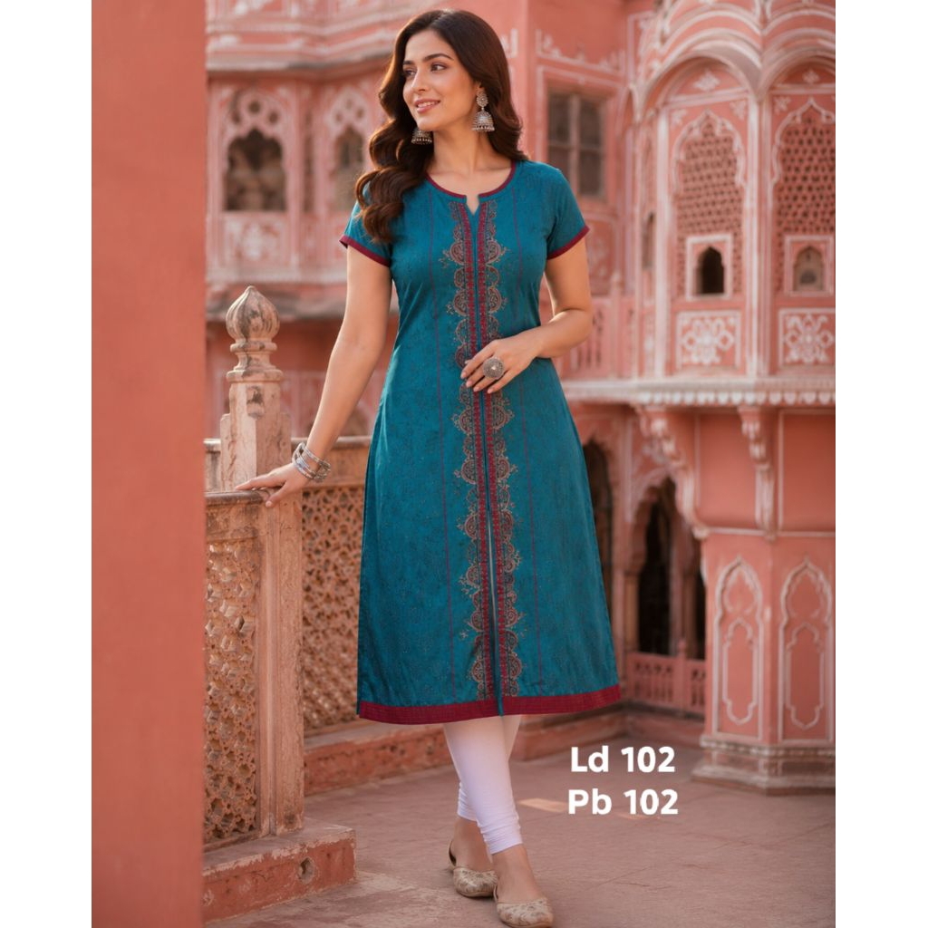 Kurti Bordir / Kurta Wanita Simpel – Baju India Elegan