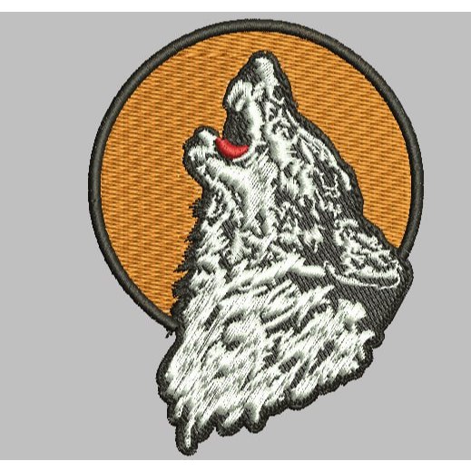PATCH BORDIR-Emblem Lencana Serigala Tempel Bordir Jahit untuk DIY Jeans Gaun Tas Anak Kaos Kerajina