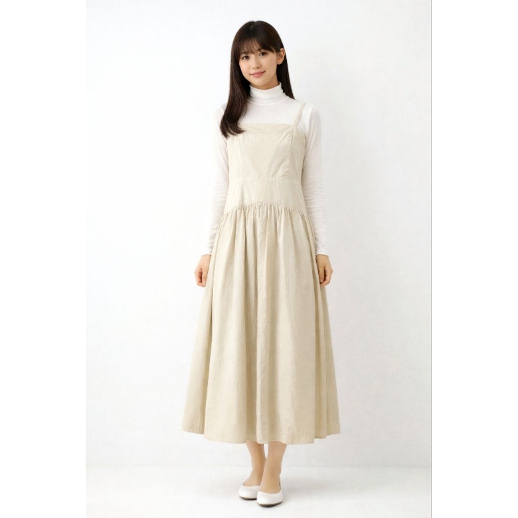 Dress SIMPLY VERA by Vera Wang Full Cotton Cream (L)
