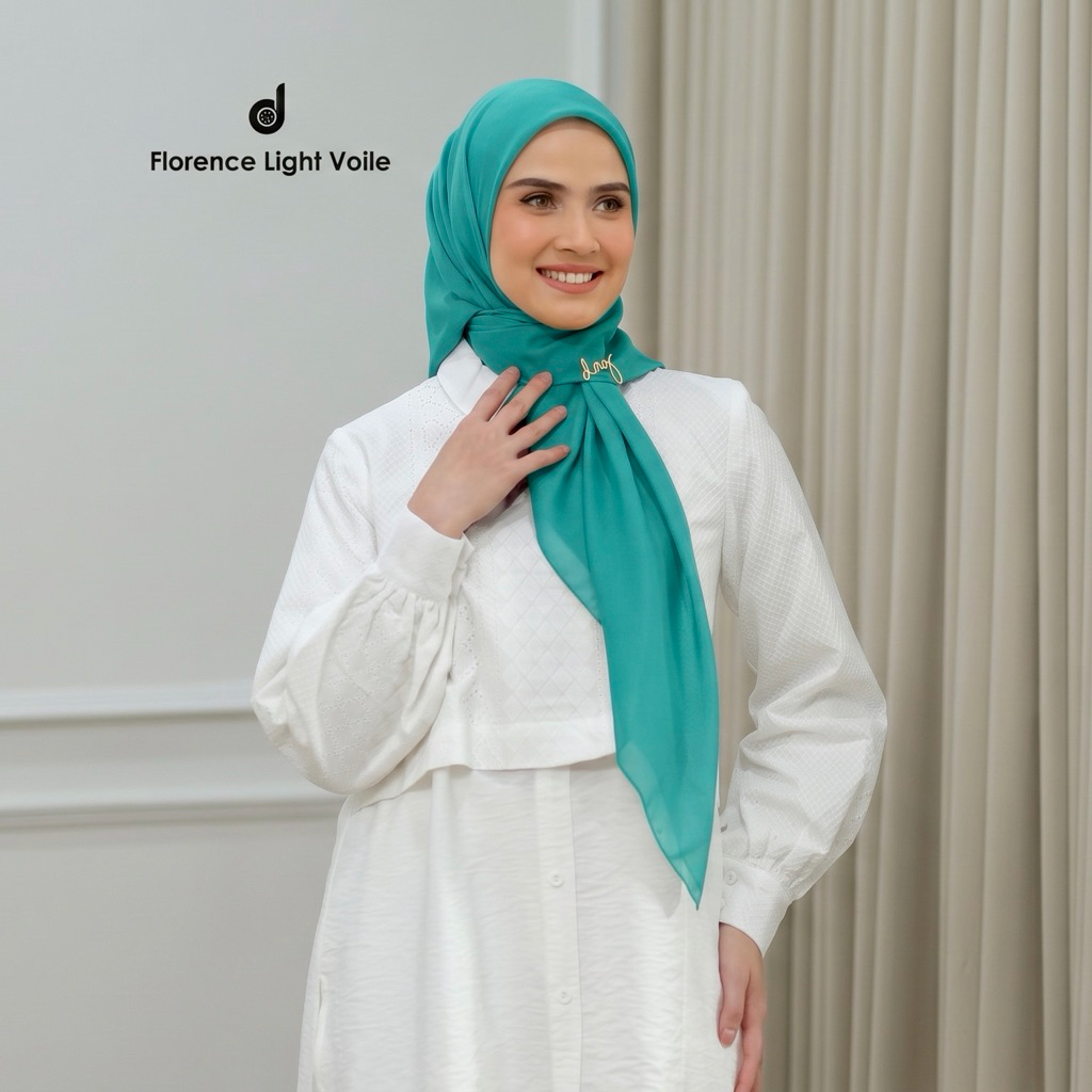 Deenay FLORENCE Plain Series Light Voile Voal Polos Scarves Hijab segiempat ringan voal paris icelan