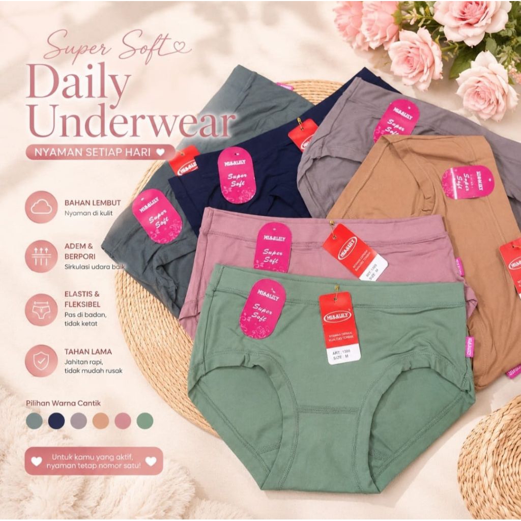 [MISSLILY] Celana Dalam Wanita Polos Brand Misslily // Super Soft