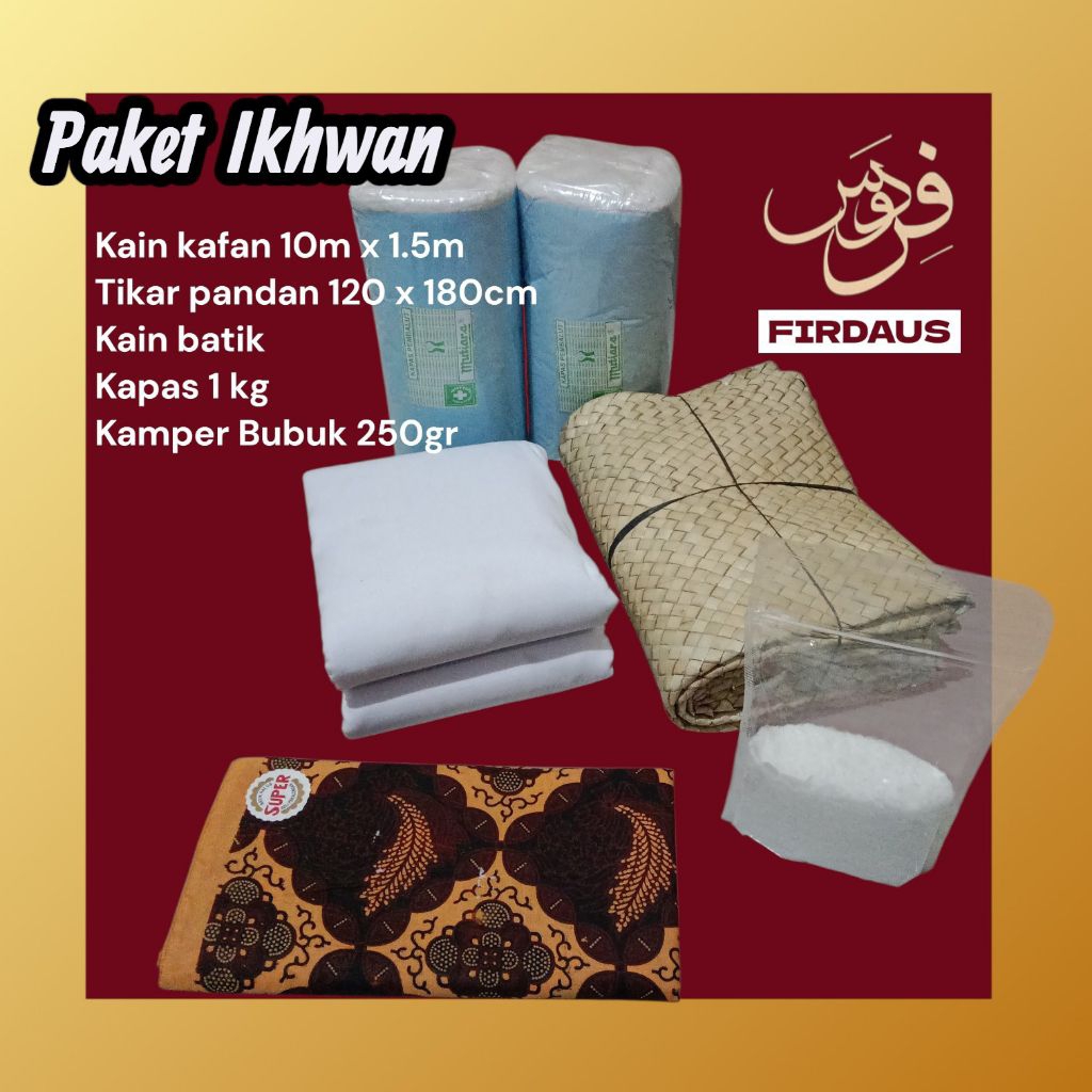 Paket Kain Kafan Ikhwan - Paket Kain kafan untuk laki-laki
