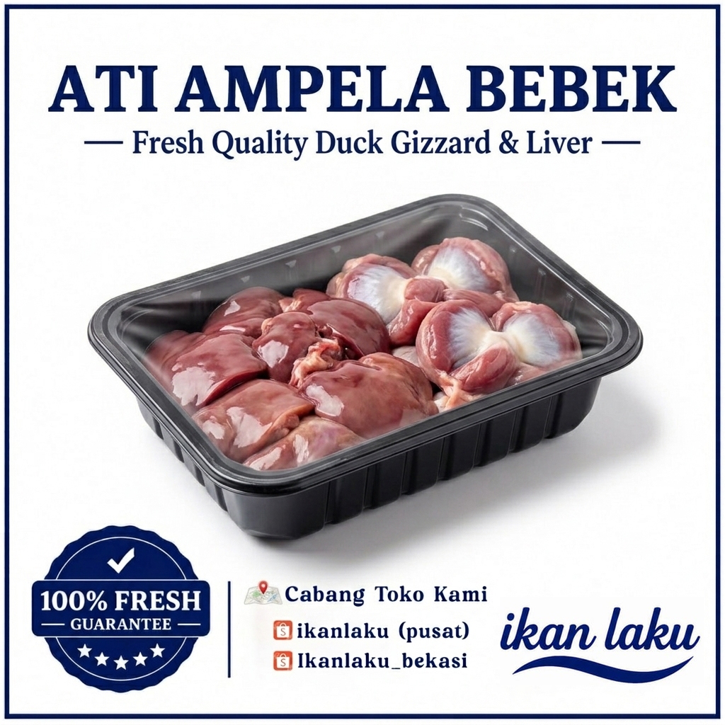 Ati Ampela Usus Bersih Bebek 1kg – Jeroan Bebek Ampela Bersih Premium Anti Bau Praktis Siap Masak