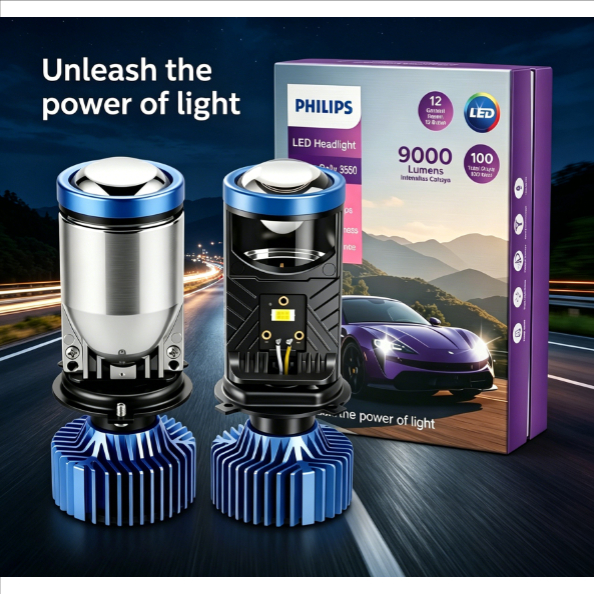 Philips H4 Y7 LED 100W 9000LM 7000K Garansi 12 Bulan