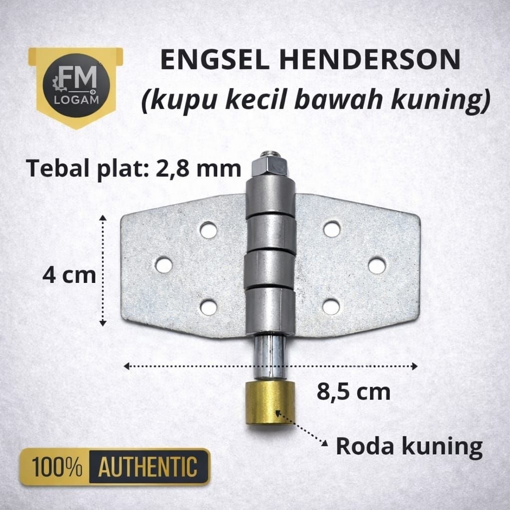 Engsel Bawah Kuning Henderson Kupu Kecil