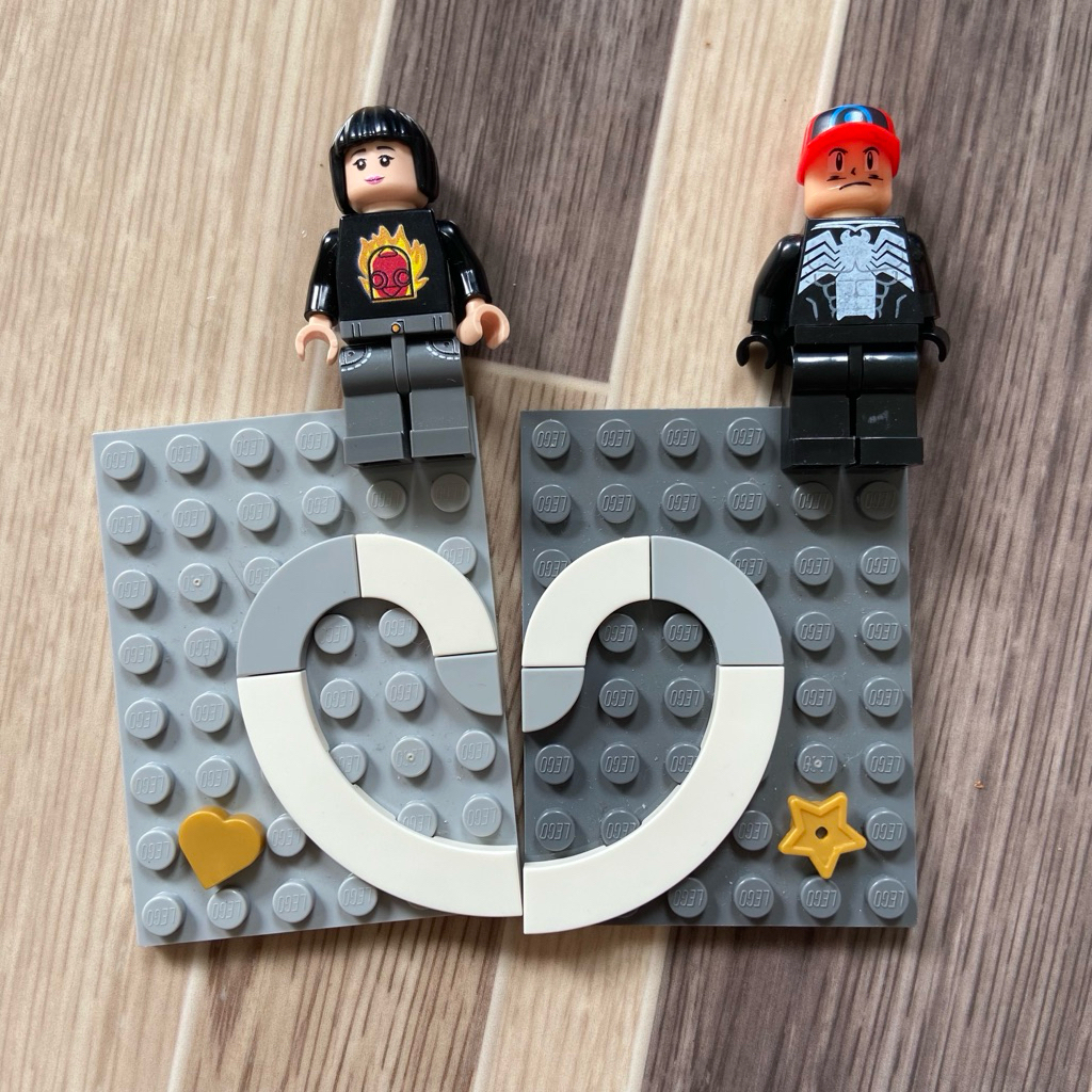 LEGO PHONE CASE | for all type | COUPLE EDITION | dark grey & light grey plate