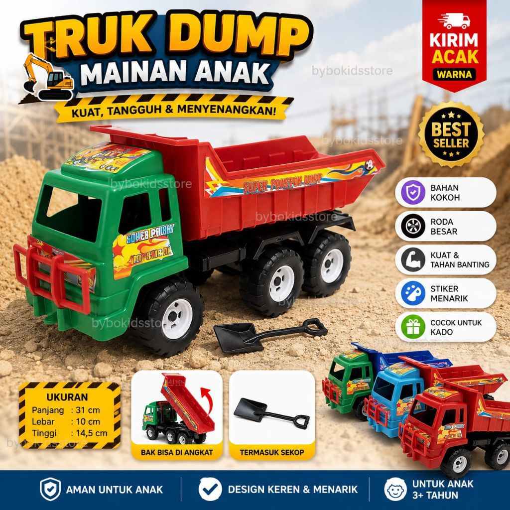 RAMEO 269 mainan mobil truk tronton/mobil truk pengangkut pasir batu semen/TTD999