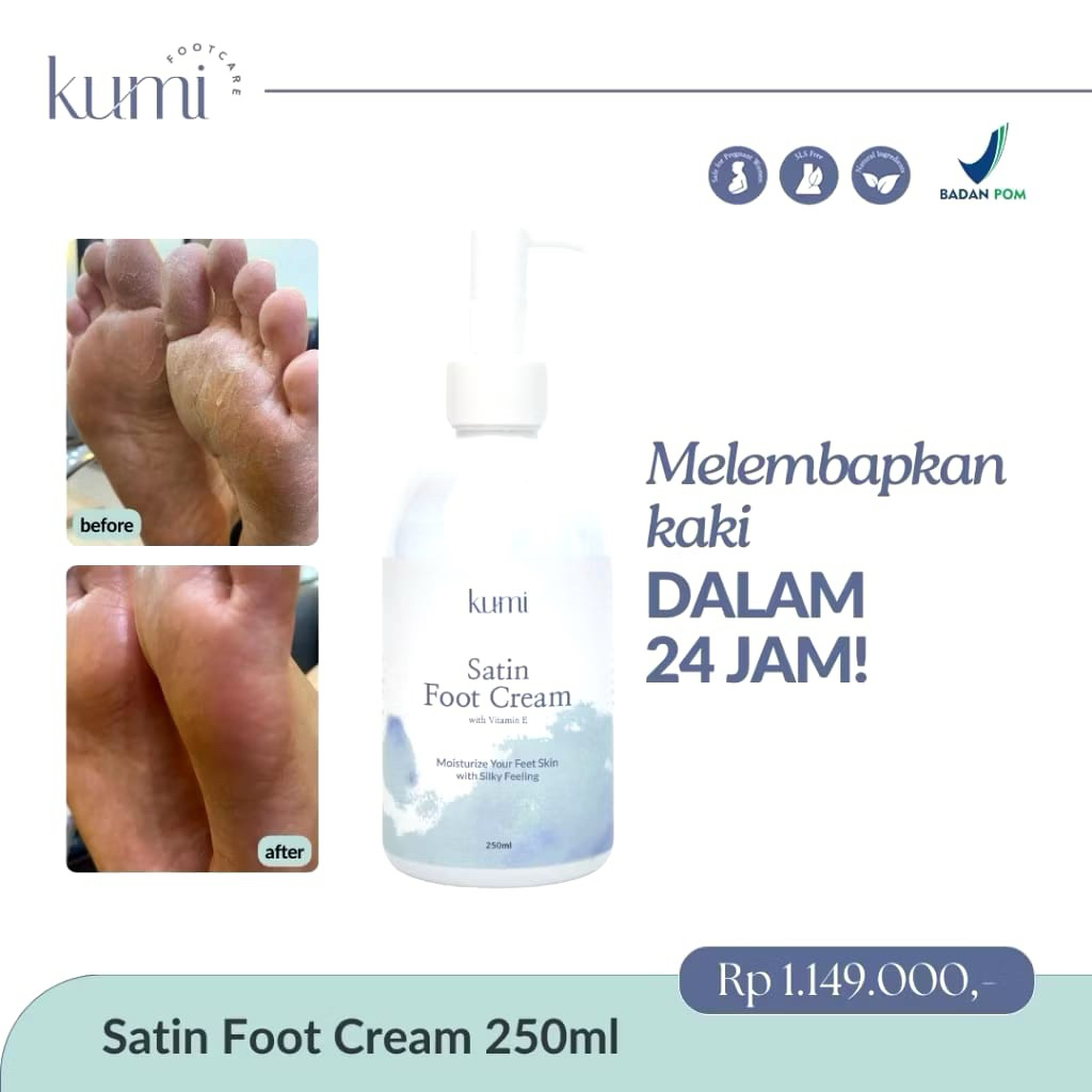KUMI TREATMENT SATIN FOOT CREAM 250ML CALLUS TREATMENT LOTION TUMIT
