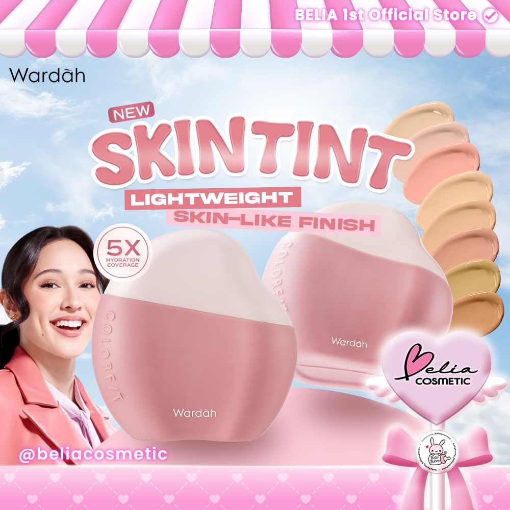 [ BELIA ] Wardah Skin Tint Pink Colorfit Supercharged Serum Tint 30ml SPF 40 PA+++ | 87% Skincare dan CICA + Pentavitin | Buildable Coverage
