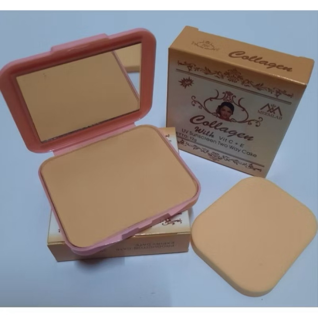 Bedak padat revil collagen ecer