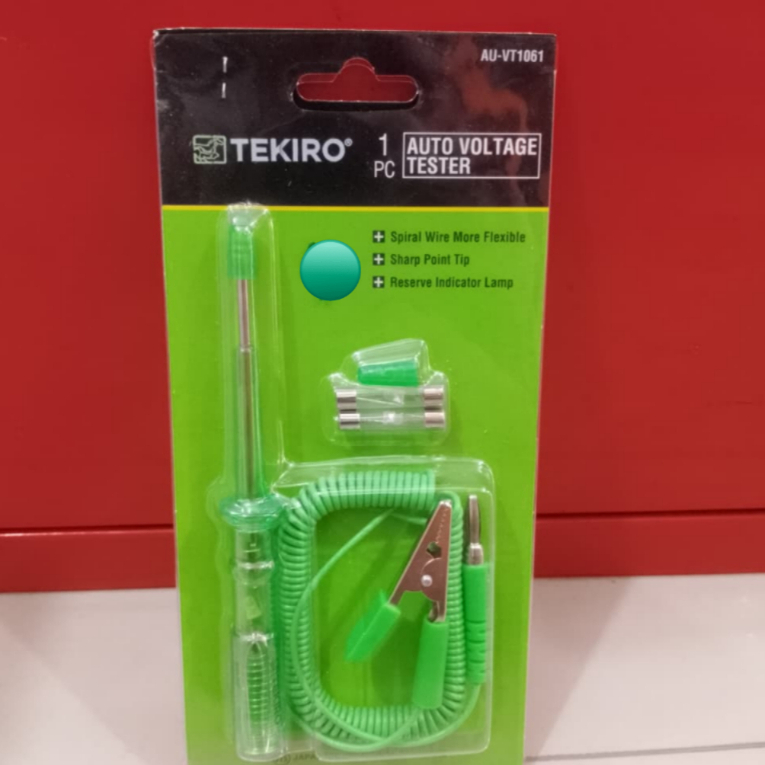 Obeng Tespen DC Tekiro - Indikator Lampu LED, Kabel Elastis, Mudah Digunakan