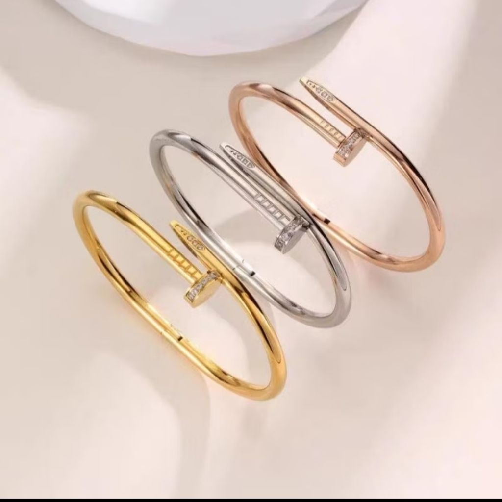 Gelang Paku Slim Diamond Dan Polos