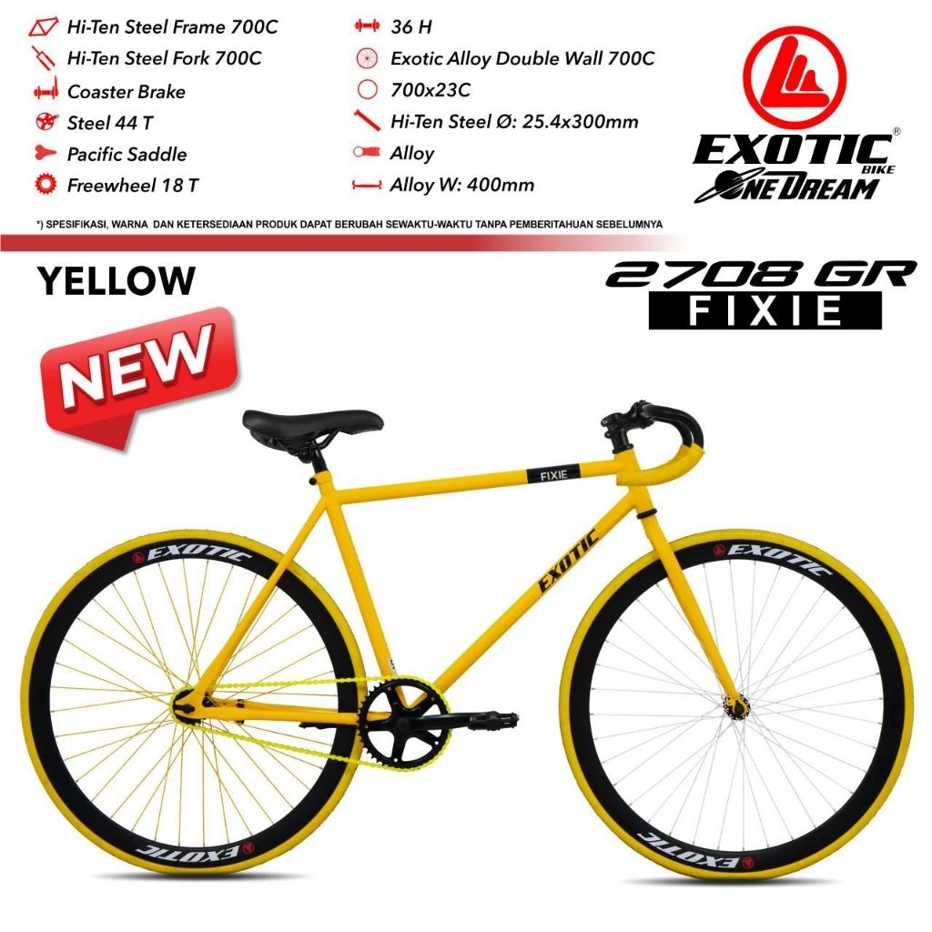 Pacific Sepeda Balap Fixie Exotic 2708 GR Torpedo
