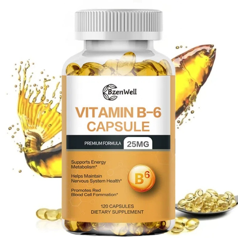 Vitamin B6 Capsules | Lancarkan Pencernaan, Redakan Muntah & Mual, Jaga Kulit Bercahaya