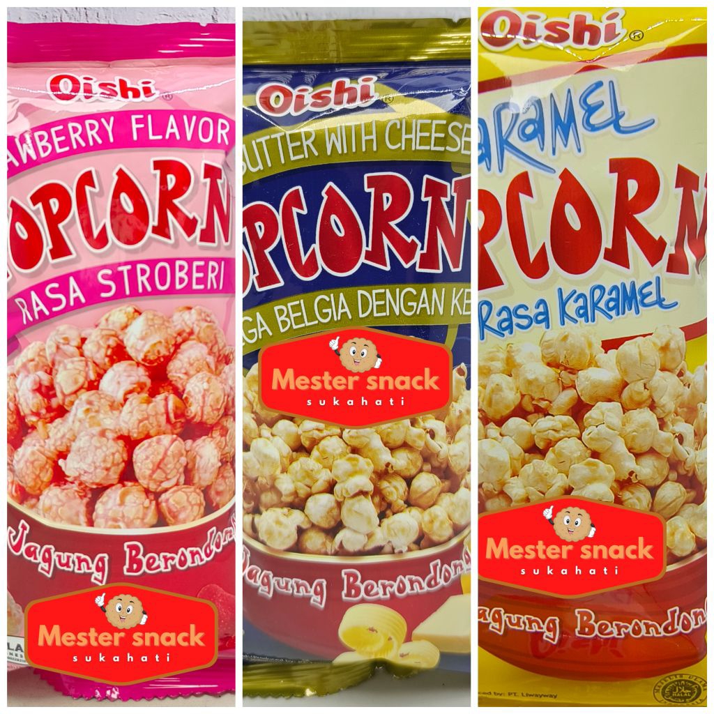 Oishi Popcorn Jagung Berondong | popcorn | snack jagung | snack popcorn | popcorn gurih | popcorn ma