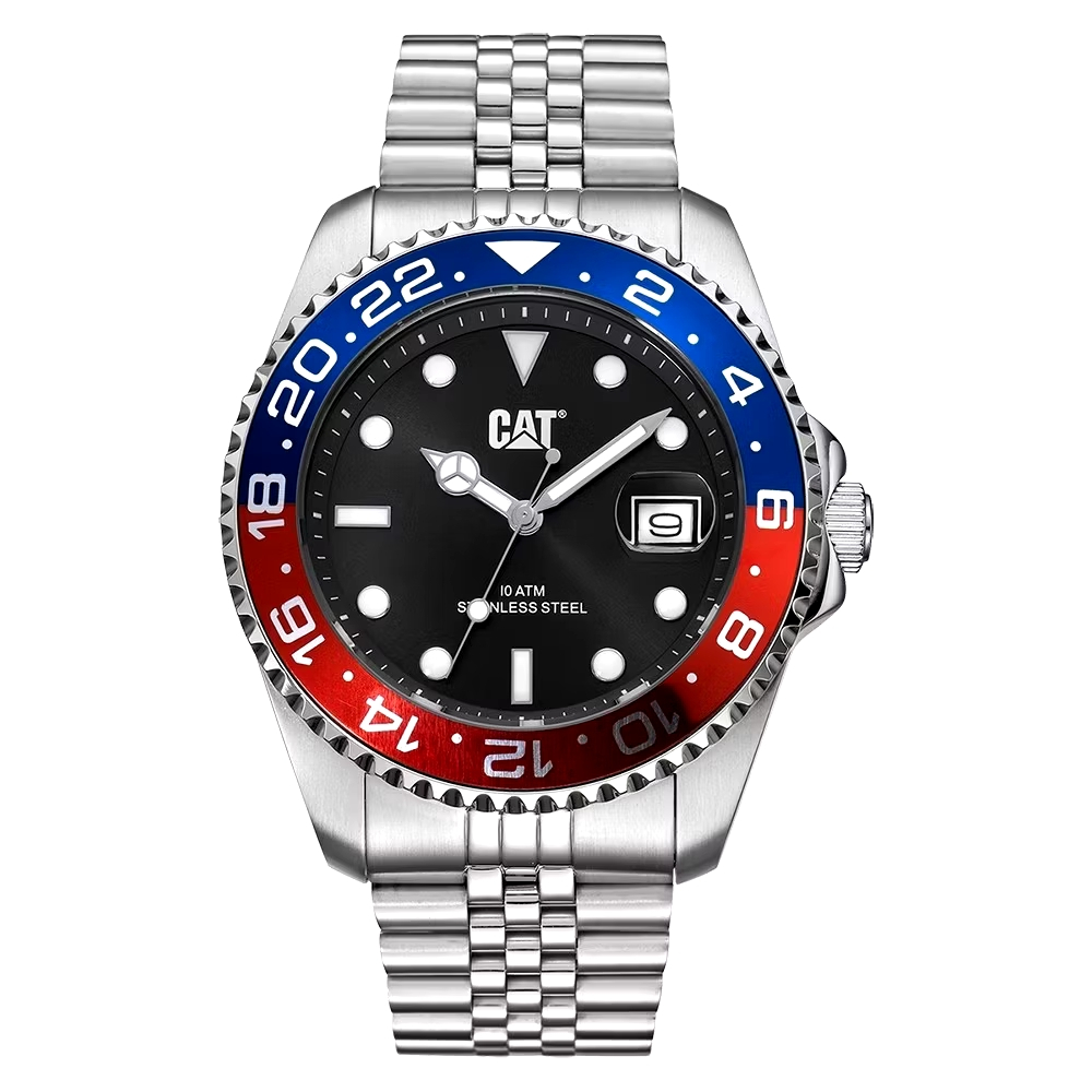 Original 100% Jam Tangan Pria CAT R-Type AO.141.11.128 PEPSI Stainnless Steel Strap Garansi Resmi 2 