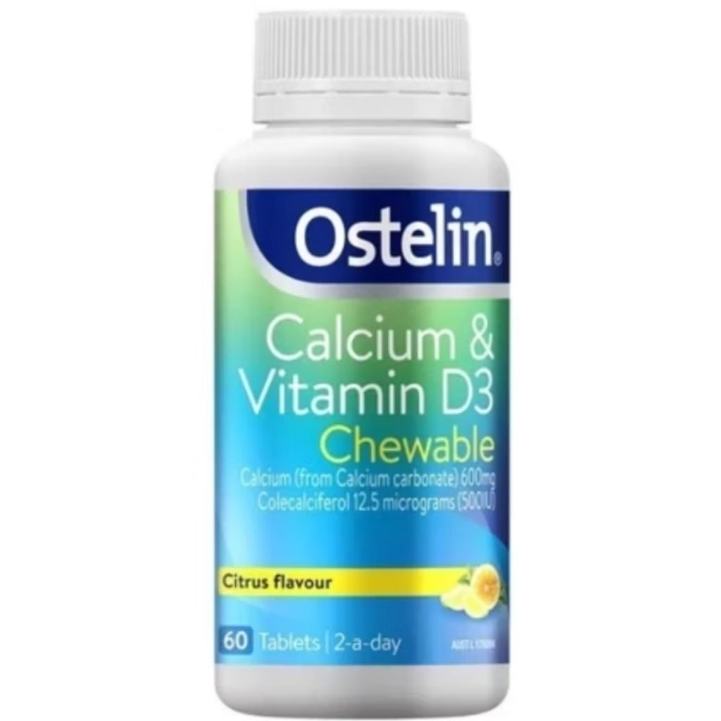 Ostelin Calcium Vitamin D3 & K2 / Vitamin D3 & K3 /Vitamin D3 1000 IU /  Calcium & Vitamin D3 Chewab