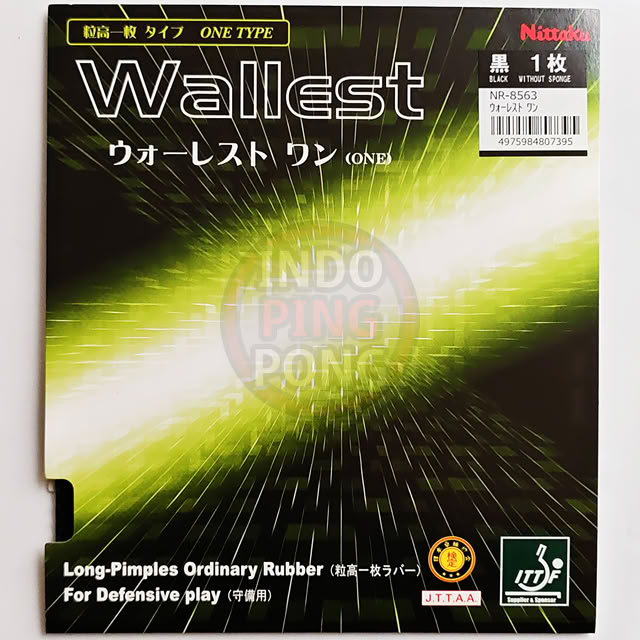 Nittaku Wallest One OX Long Pips Bintik Bertahan Panjang Defensive
