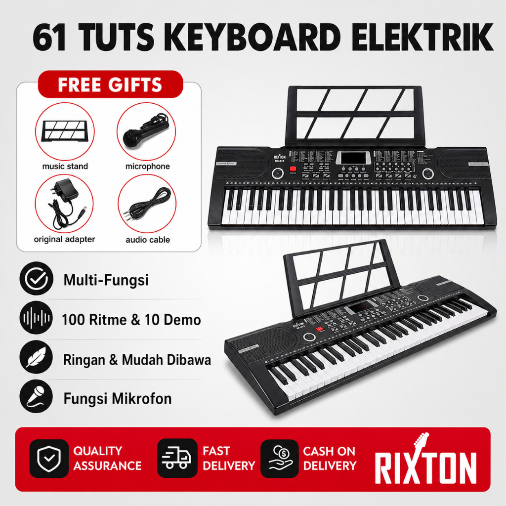 RIXTON Keyboard  Electronic Piano Digital Keyboard Piano Portable Piano Original Keyboards Kids Gift