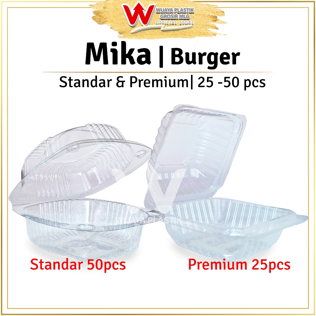 Mika Burger - Premium & Standar - Bening Doff --- 25 50 pcs @Pack | Mulia HB NS bening doff salad cu