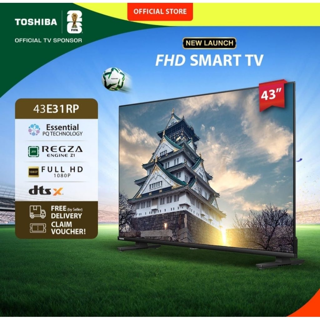 BIG SALE TV TOSHIBA 43E31KP SMART TV 43 INC GRATIS ONGKIR SAMPAI CILACAP KOTA