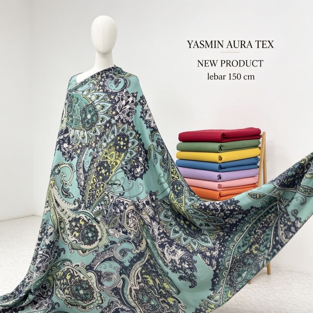 Kain chiffon motif _ bahan printing sisa garment