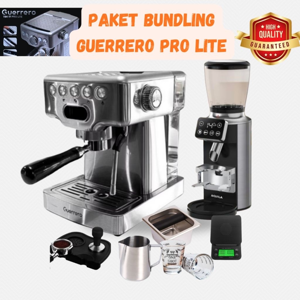 Paket Mesin Espresso Guerrero Tbk-01 Pro Lite + Grinder Guerrero tbk 01/ venuella + Tools