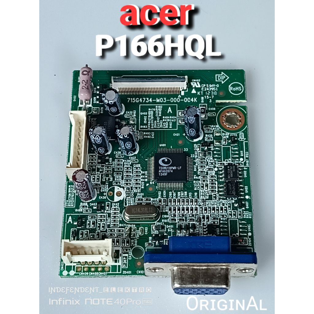Mainboard Acer P166HQL   Mainboard Monitor acer p166hql   Mesin Monitor komputer Acer P166HQL