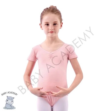 Leotard Balet Ballet Ballerina Gymnastic Senam Anak Perempuan Wanita Dewasa Short Sleeve Premium Bod