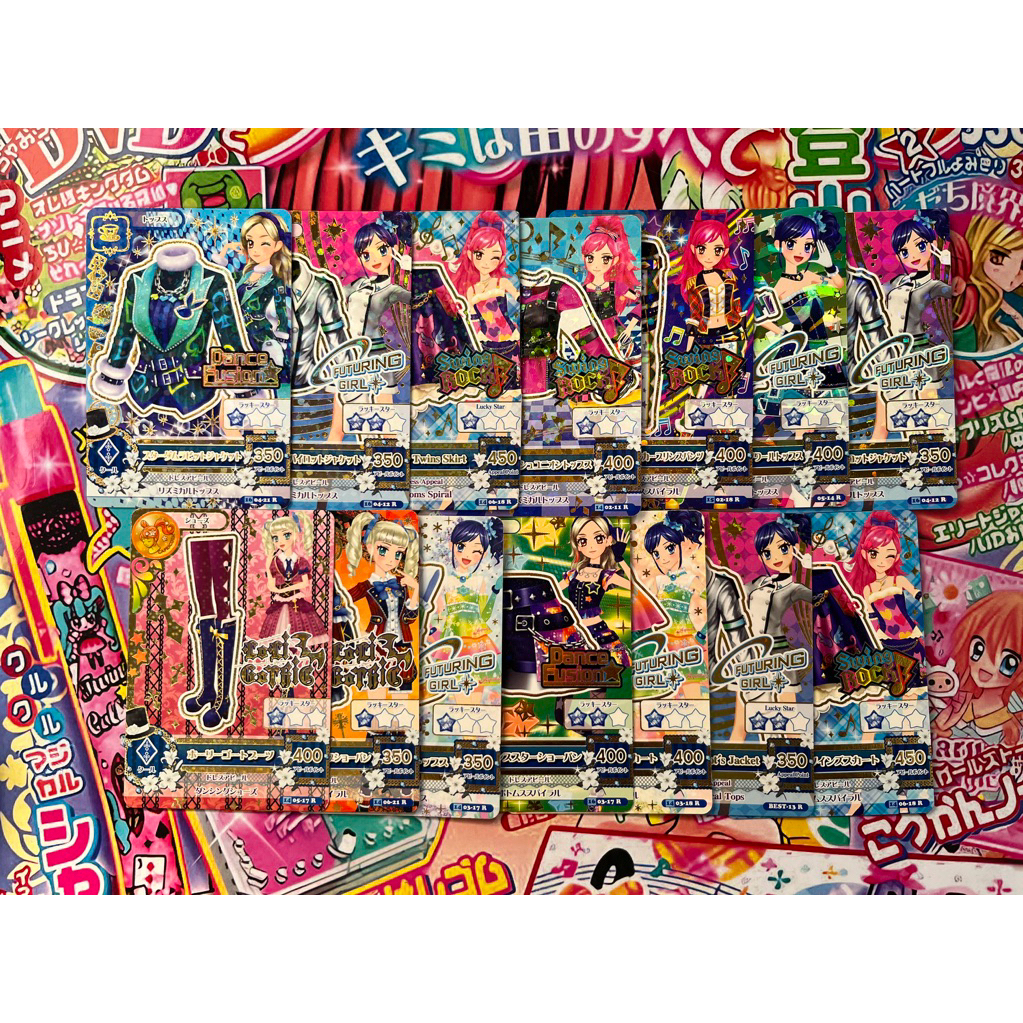 Kartu Aikatsu Seira Otoshiro Yurika Todo Aoi Kiriya Rin Kurosawa Swing Rock Loli Gothic Futuring Gir