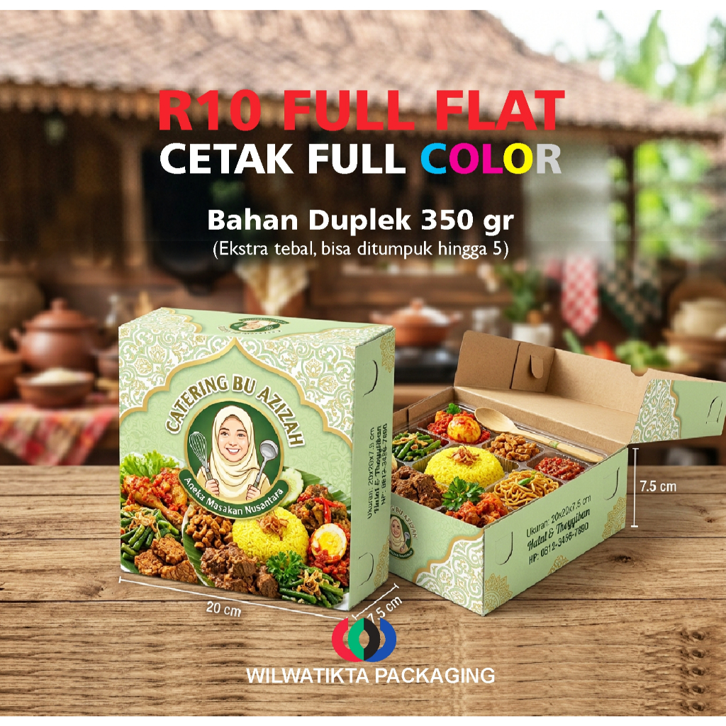 DUS CATERING BOX MAKANAN CUSTOM FULL FLAT