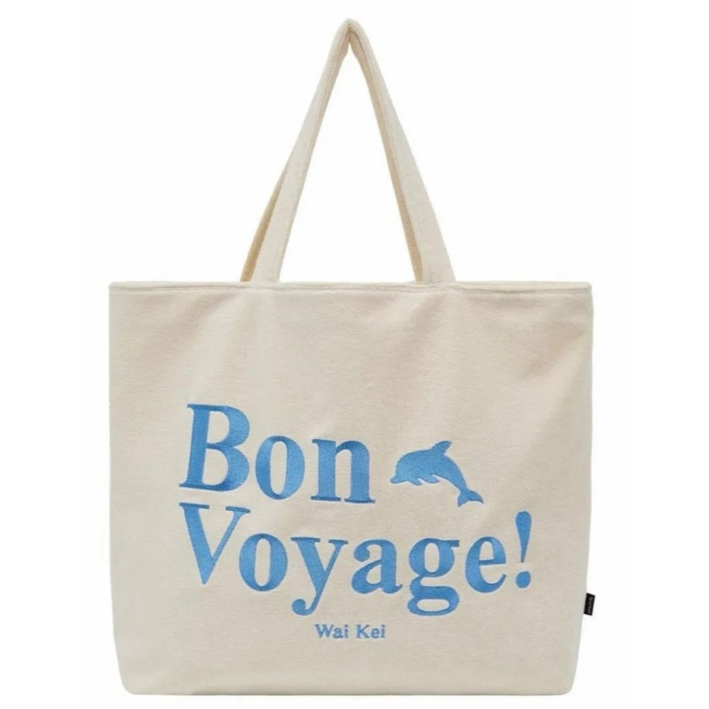 ALAND - Wai Kei - Bon Voyage Terry Big TOTE BAG Ivory