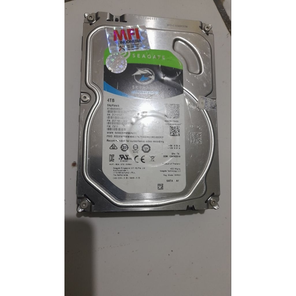 hardisk seagate 4tb rusak  eror kadang detex kadang ga