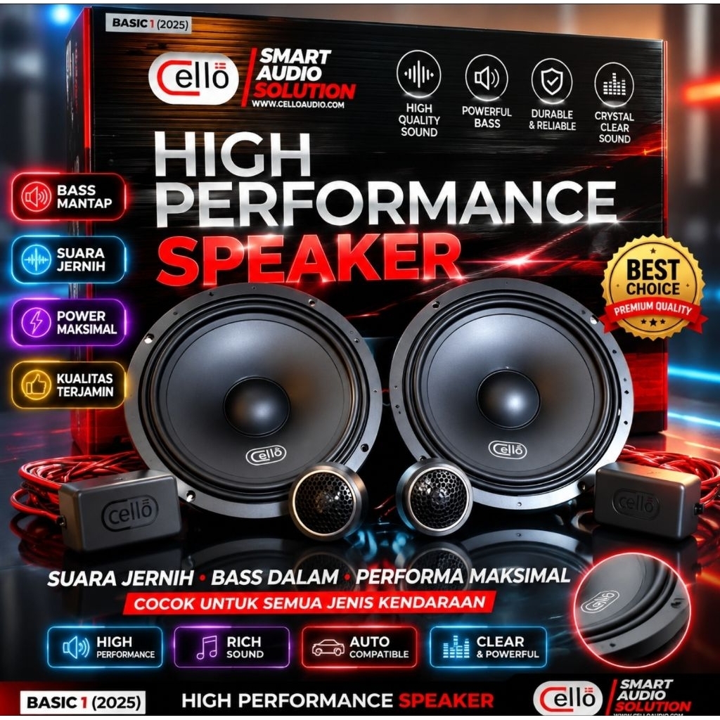 SPEAKER SPLIT 2WAY CELLO AUDIO