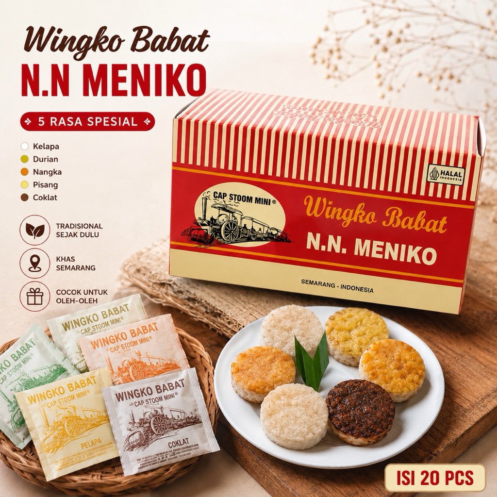 Wingko Babat N.N Meniko Special 5 Rasa Isi 20 (Vacum)
