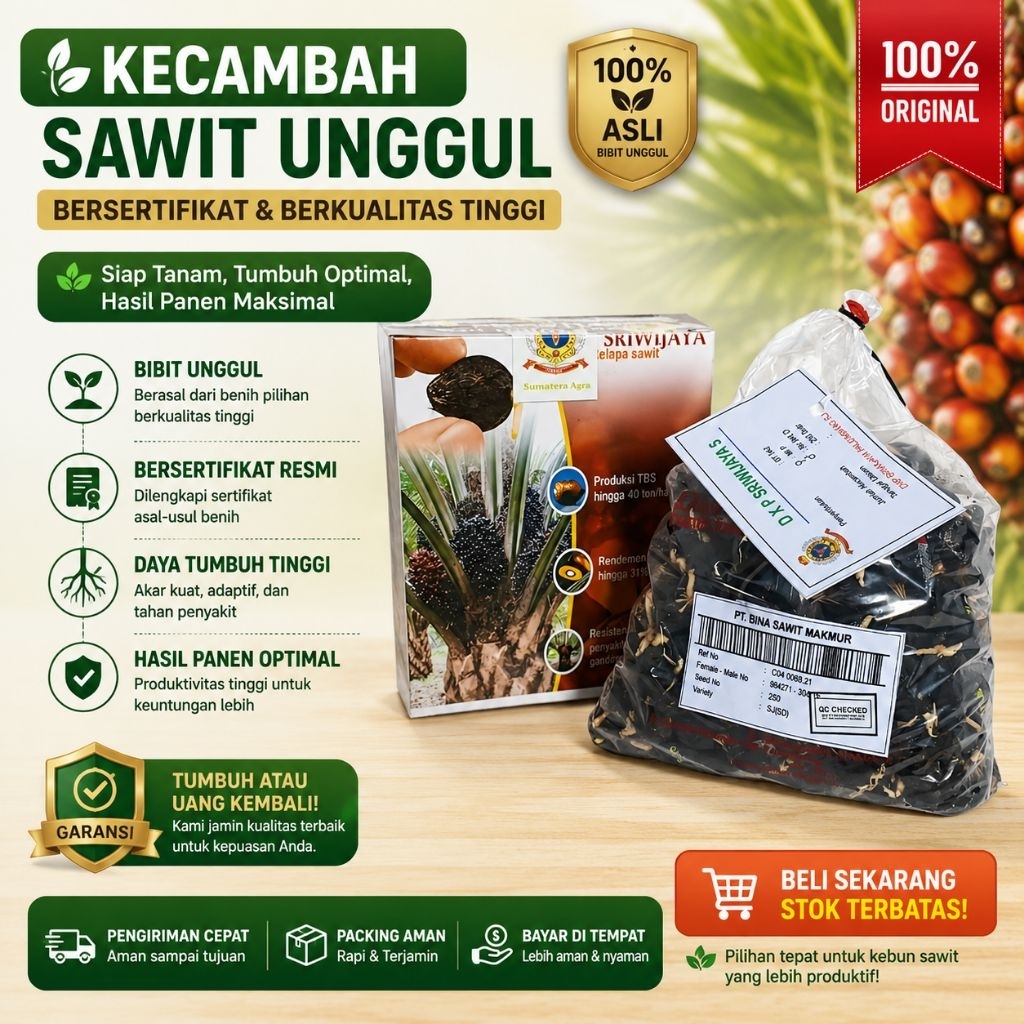 BIBIT BENIH KECAMBAH SAWIT DXP SEMIKLON 5 SRIWIJAYA 250 BUTIR