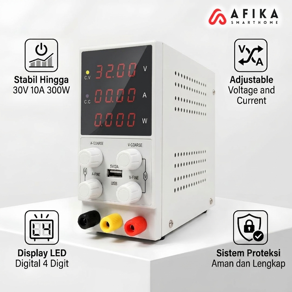 Power Supply DC Adjustable Digital Bench Power Supply 30V 10A 300W Alat Service HP Laptop TV Laborat