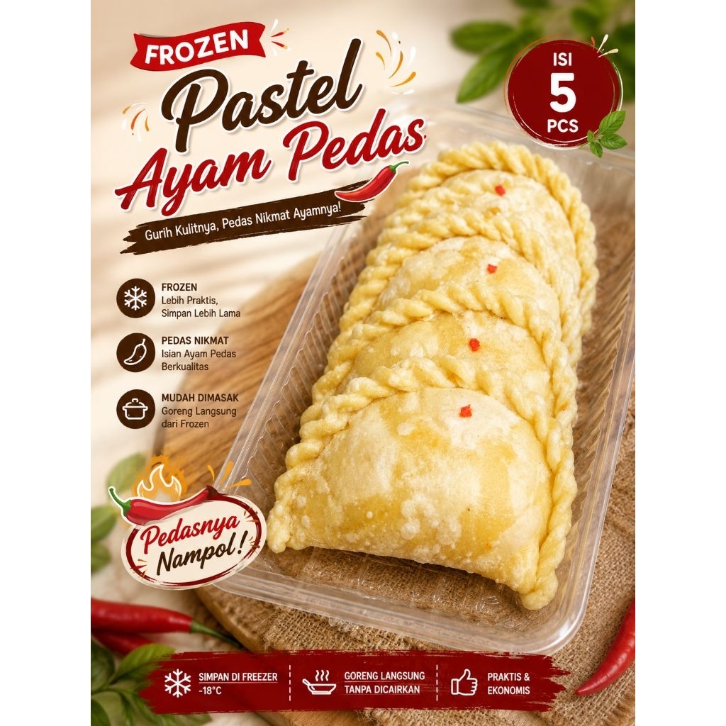 Pastel ayam pedas frozen