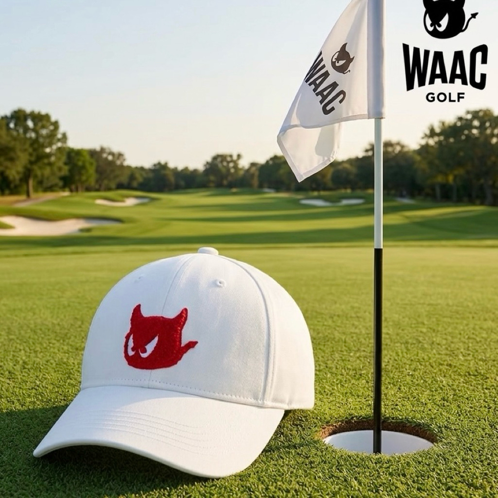 Topi Golf WAAC Original - Wacky Devil Series White - Second Brand Import