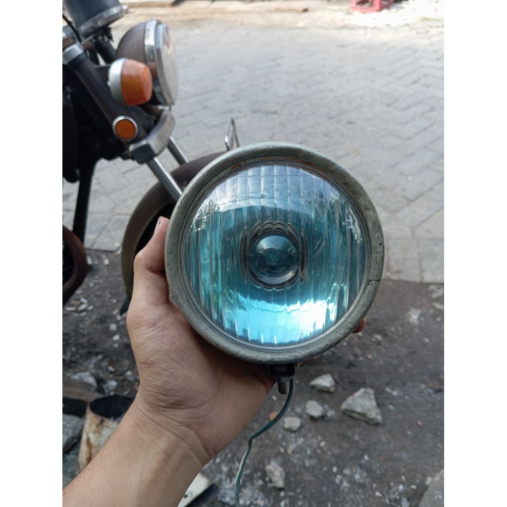 lampu depan foglamp custom Chopper Bobber