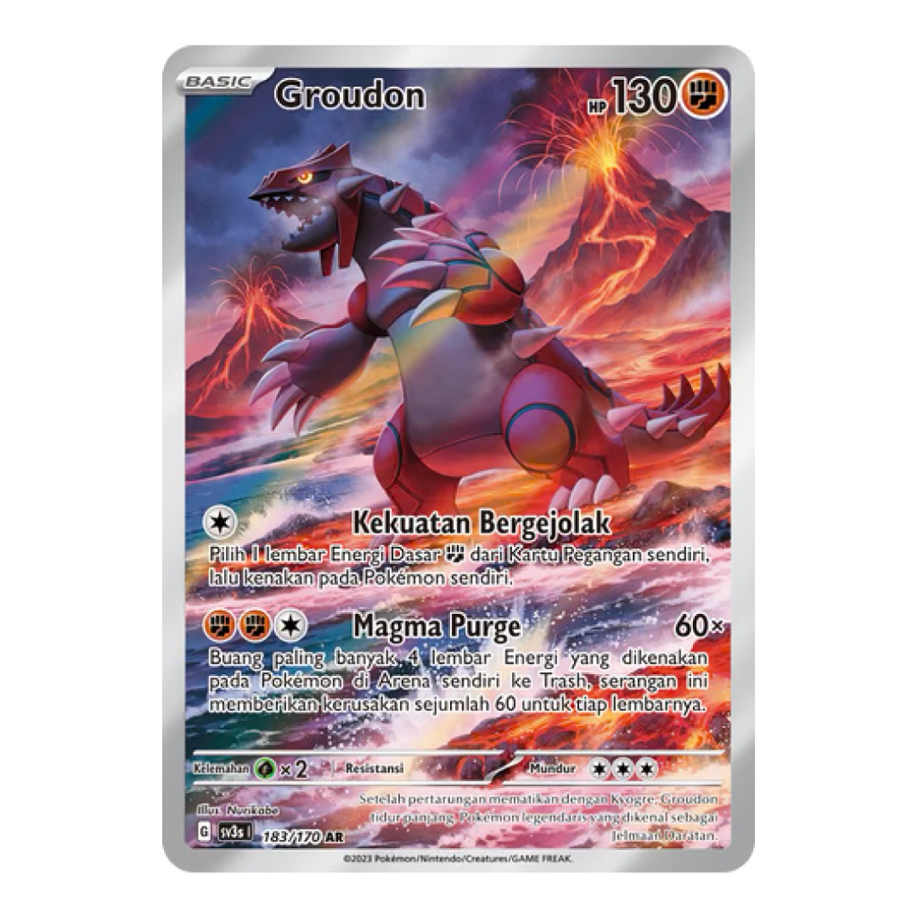 (Ready) Groudon AR Indonesia - Pokemon TCG sv3s ID