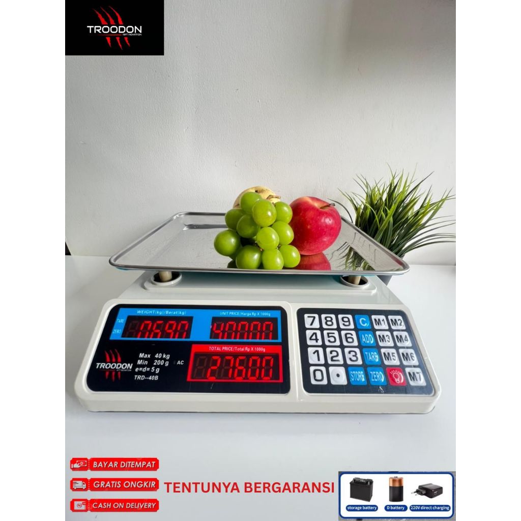Timbangan Buah Digital 40KG/ Digital Computing Scale 40kg Double Display
