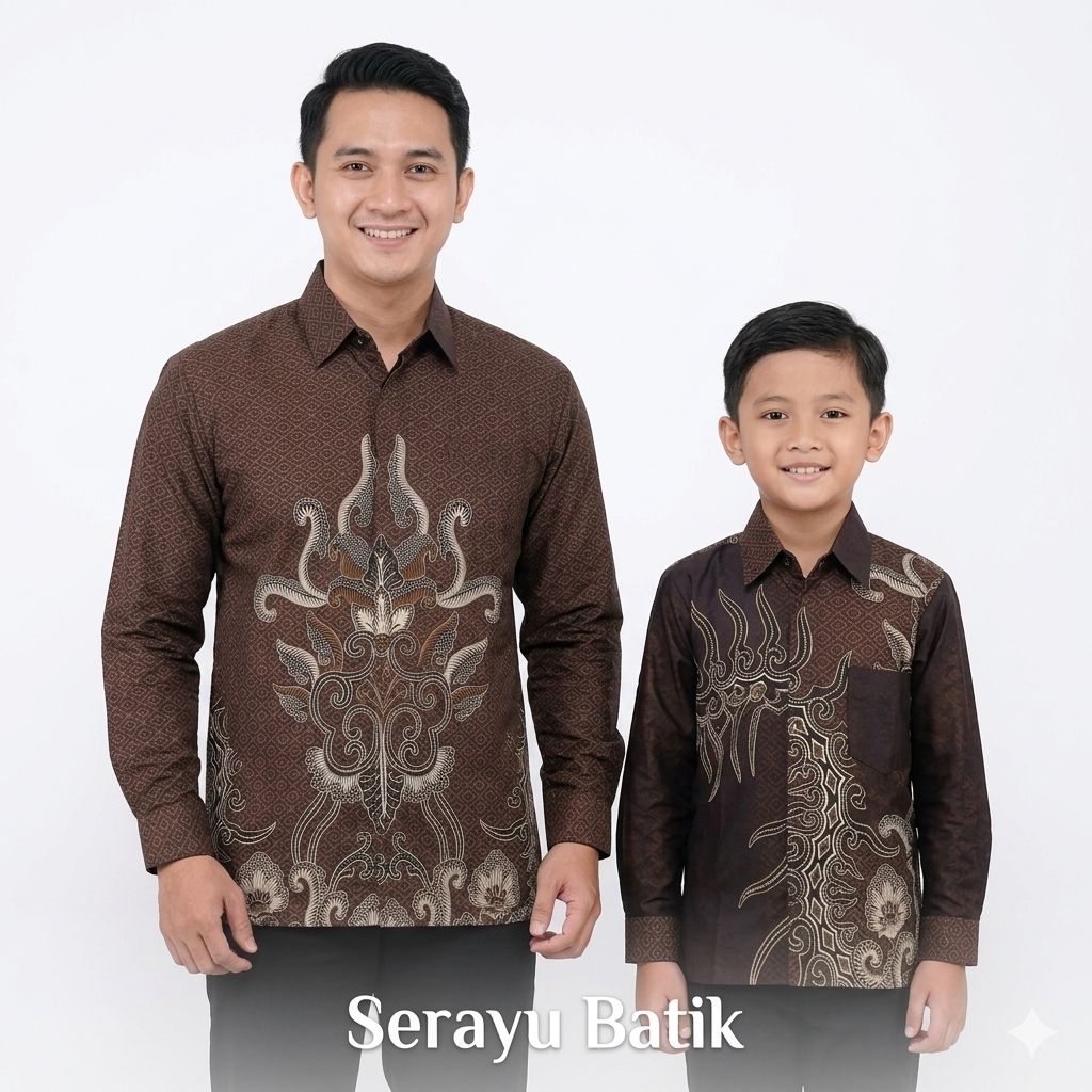 Batik Couple Ayah Dan Anak Katun Solo Premium Batik Pasangan Bapak Anak Motif Simple Katun Solo