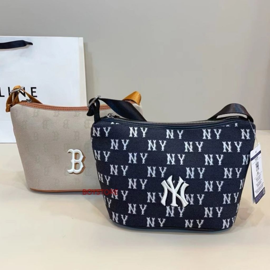 Tas MLB Classic Monogram Jacquard Hobo Bag Korean Fashion